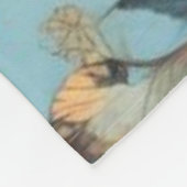 Blume - Vögel und Schmetterlinge Fleecedecke (Ecke)