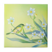 Blume & Vogelgarten inspiriert Bilder Fliese (Vorderseite)