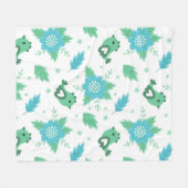 Blume Vogelmuster Fleecedecke (Vorderseite (Horizontal))