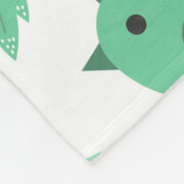 Blume Vogelmuster Fleecedecke (Ecke)