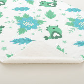 Blume Vogelmuster Sherpadecke (3/4)