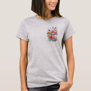 Blume vom Frühjahr 21, zeichnend Linie, T-Shirt