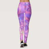 Blume von abstraktem Fraktal Leggings (Rückseite)