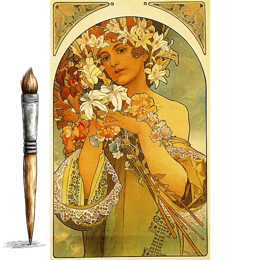 Blume von Alphonse Mucha Tissue Paper Seidenpapier