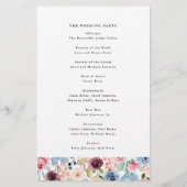 Blume von Aquarellen bläst Grenze, Papierprogramm Flyer (Hinten)