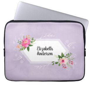 Blume von Aquarellen nennen trendy boho Laptopschutzhülle