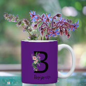 Blume von Aquarellfarben erste lila Tasse