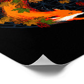 Blume von Aquarellfuchs Poster (Ecke)