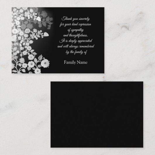 Blume von Augen nach Beerdigung Danke Karten (Vorne/Hinten)