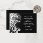Blume von Augen nach Beerdigung Danke Karten (Vorderseite/Rückseite Beispiel)