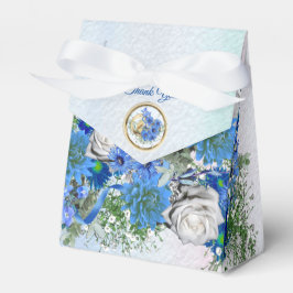 Blume von Blauen Mais und Bouquet von White Roses Geschenkschachtel