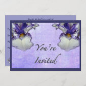 Blume von Blauer und Weißbär Einladung (Vorne/Hinten)