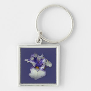 Blume von Blauer und Weißbär Schlüsselanhänger