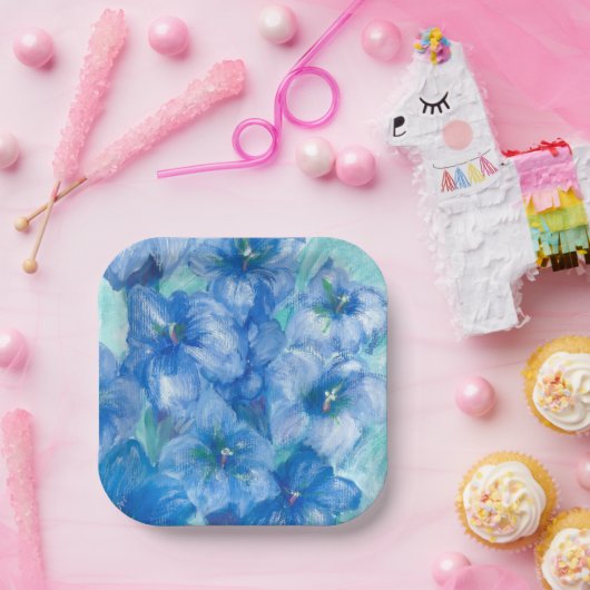 Blume von Blue Gentian Pappteller (Party)