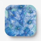 Blume von Blue Gentian Pappteller (Vorderseite)