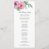 Blume von Boho. Bohemische Hochzeitsfeier Programm (Rückseite)