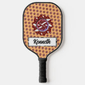 Blume von Burgund-Elfenbein von Kenneth Yoncich Pickleball Schläger (Vorderseite)