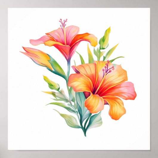 Blume von Cartoon Poster (Vorne)