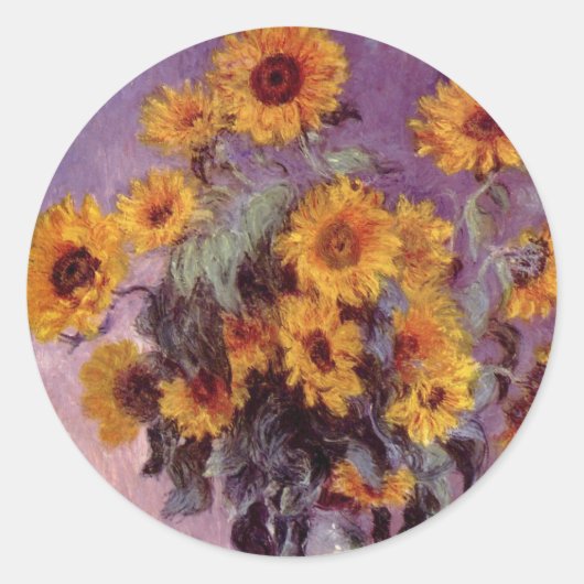 Blume von Claude Monet Sticker (Vorderseite)