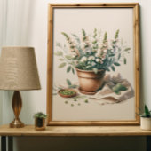 Blume von Clay Pot Wall Poster