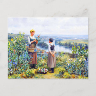 Blume von Daniel Ridgway Knight Postkarte
