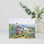 Blume von Daniel Ridgway Knight Postkarte (Stehend Vorderseite)