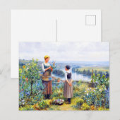 Blume von Daniel Ridgway Knight Postkarte (Vorne/Hinten)