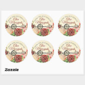 Blume von Eierbeeren aus der Küche der personalisi Runder Aufkleber (Blatt)