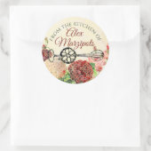 Blume von Eierbeeren aus der Küche der personalisi Runder Aufkleber (Tasche)