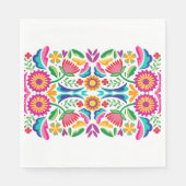 Blume von Fiesta in farbenfrohen Farben Serviette (Vorderseite)