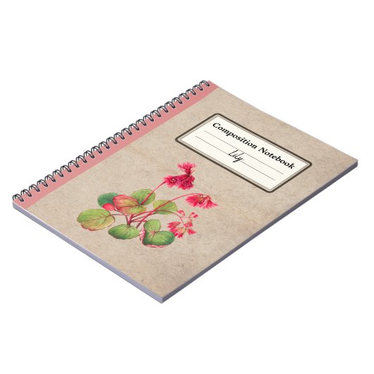 Blume von Fringgalax Personalisiert Notizblock (Linke Seite)