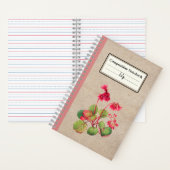 Blume von Fringgalax Personalisiert Notizblock (Innen)