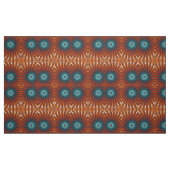 Blume von Funky Turquoise und Orange Spiral Frakta Stoff (Fat Quarter (45,7 x 55,9 cm))