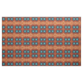 Blume von Funky Turquoise und Orange Spiral Frakta Stoff (Yard (91,4 cm))
