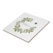 Blume von Gartenbäumen und Hummeln Fliese (Seite)