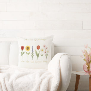 Blume von Gefühlen Kissen werfen - Liebe, Hoffnung