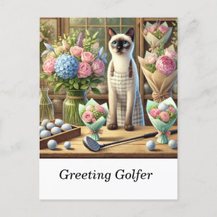 Blume von Golfgeschenken durch Cat Florist Feiertagspostkarte