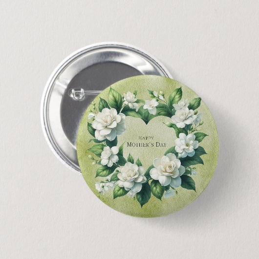 Blume von Gröden zum Muttertag Button (Vorne & Hinten)