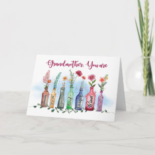 Blume von Großmutter-Müttern Tag mit Worten Karte