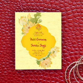 Blume von Haldi pithi gelb lotus