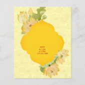 Blume von Haldi pithi gelb lotus (Rückseite)