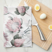 Blume von Hand gezogener Wasserfarbe Geschirrtuch (Viertel Falte)