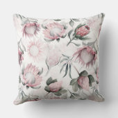 Blume von Hand gezogener Wasserfarbe Kissen (Rückseite)