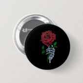 Blume von Hand Rote Rose Button (Vorne & Hinten)