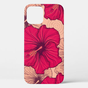 Blume von handgezogenen Hibisken Vintag Case-Mate iPhone Hülle