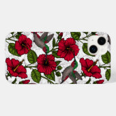 Blume von Hibisken und Kolibri Case-Mate iPhone Hülle (Rückseite (Horizontal))