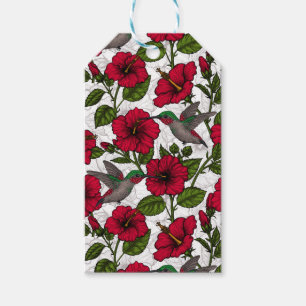 Blume von Hibisken und Kolibri Geschenkanhänger