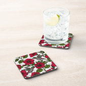 Blume von Hibisken und Kolibri Getränkeuntersetzer (Rechte Seite)