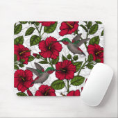 Blume von Hibisken und Kolibri Mousepad (Mit Mouse)