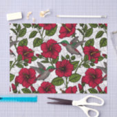 Blume von Hibisken und Kolibri Seidenpapier (Handwerk)